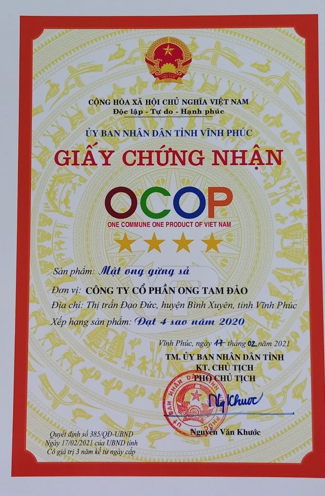 OCOP mật ong gừng sả